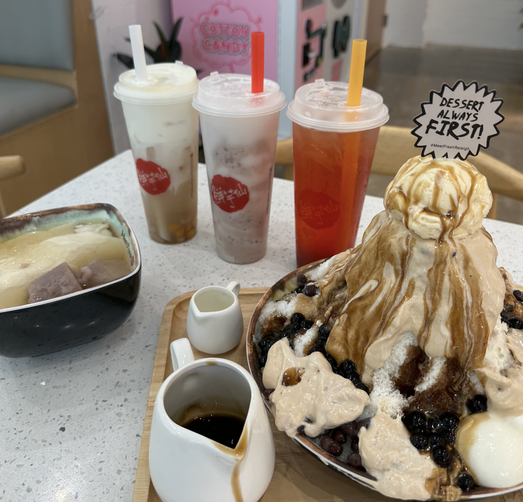 Taiwanese shaved ice and mochi desserts from Meet Fresh in Raleigh, NC with colorful toppings
